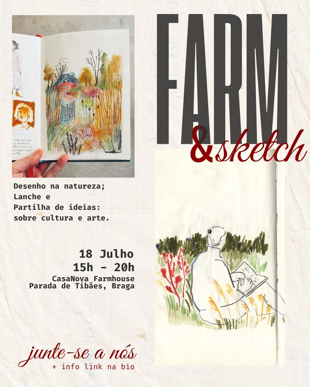 Farm & Sketch - Tarde Criativa na Natureza