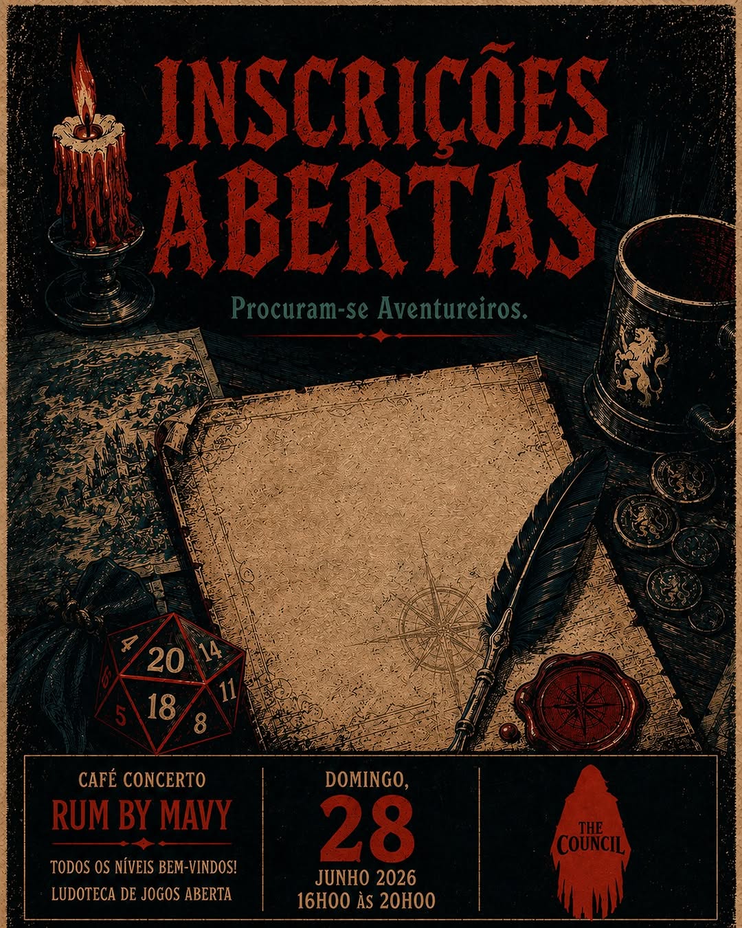 Jogos de Tabuleiro — Evento no Café Concerto